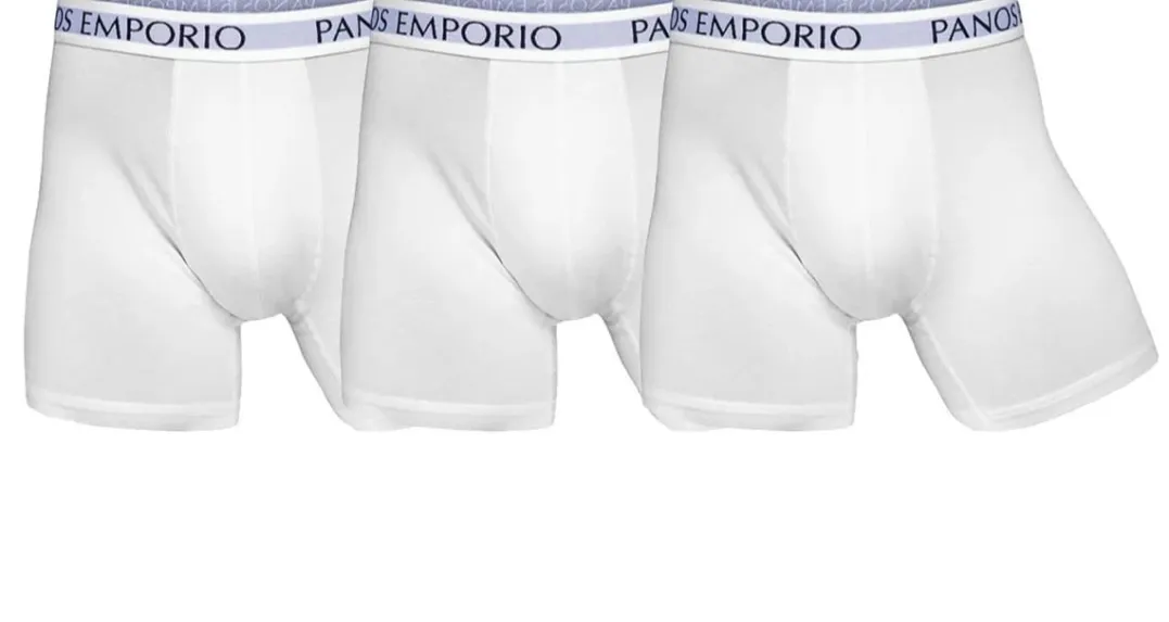 Panos Emporio PE 3PK BASE BAMBOO BOXER WHITE