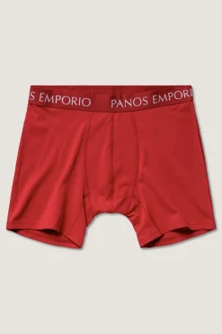Panos Emporio 3pk Base Bamboo Boxer Navy/lipstick Red/water