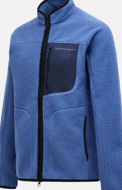 Peak Performance Men's Naturerush Pile Zip Jacket Summit Sky/blue Shadow/