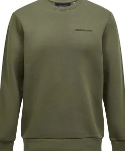 Peak Performance Men's Original Small Logo Crew Pine Needle