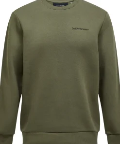 Peak Performance Men's Original Small Logo Crew Pine Needle