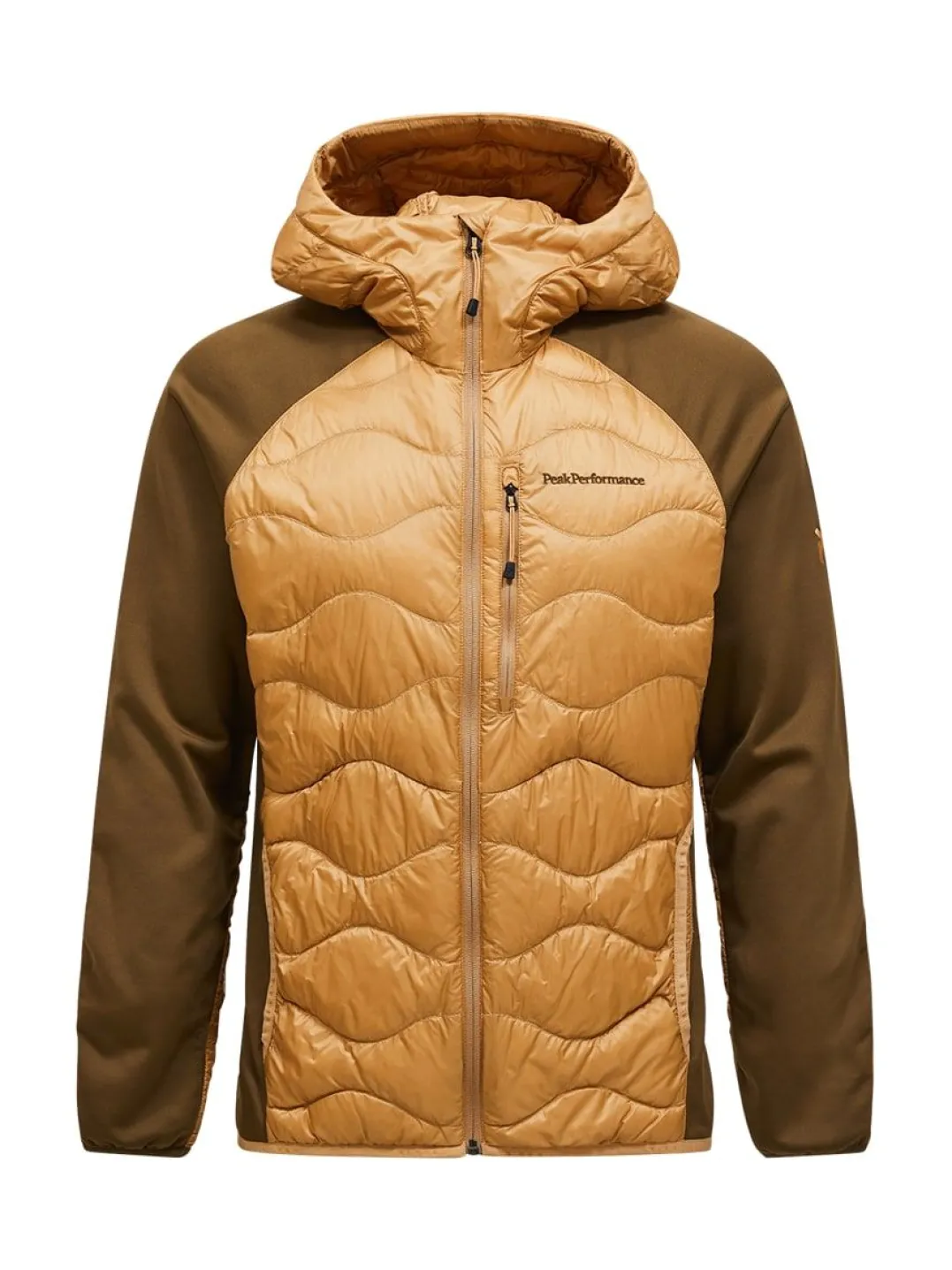 Peak Performance M Helium Down Hybrid Hood Sierra Sand/Meadow Moss