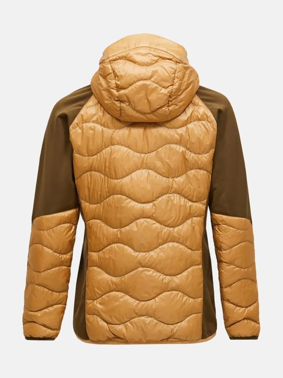 Peak Performance M Helium Down Hybrid Hood Sierra Sand/Meadow Moss