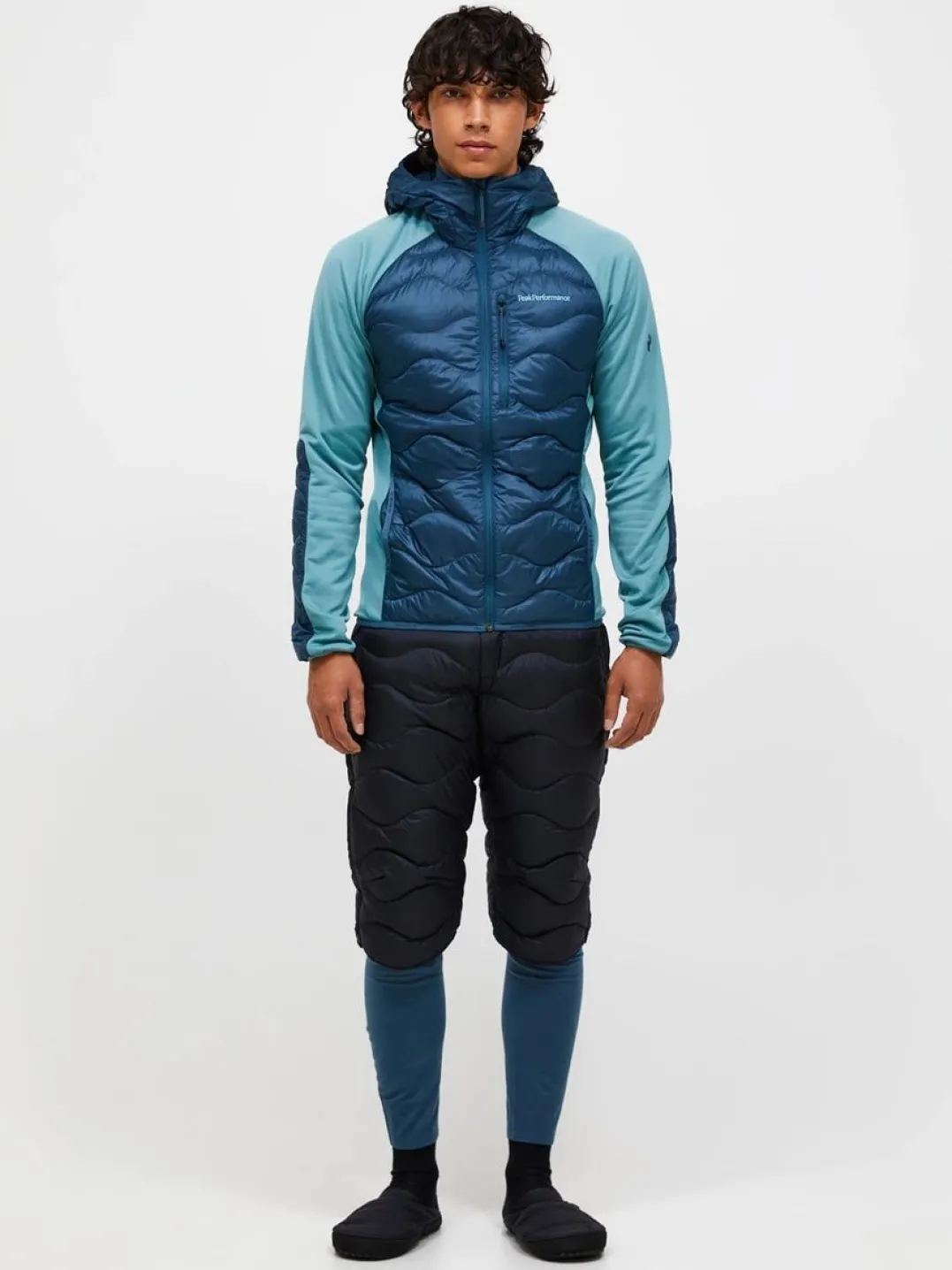 Peak Performance M Helium Down Hybrid Hood Mountain Lake/Deluded Vision