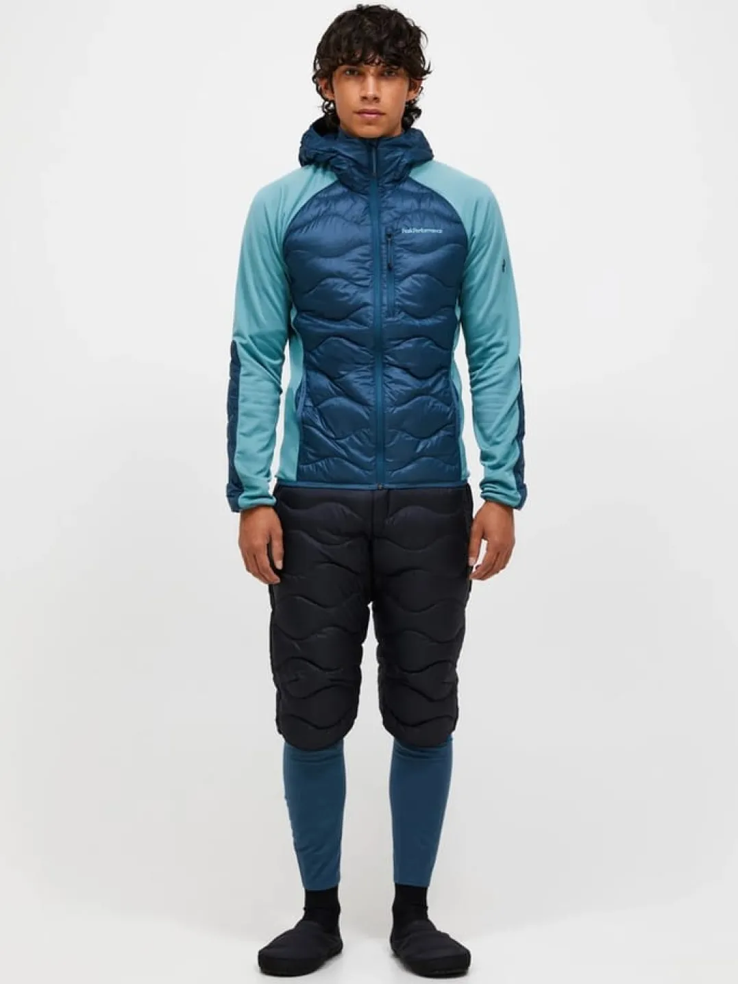 Peak Performance M Helium Down Hybrid Hood Mountain Lake/Deluded Vision