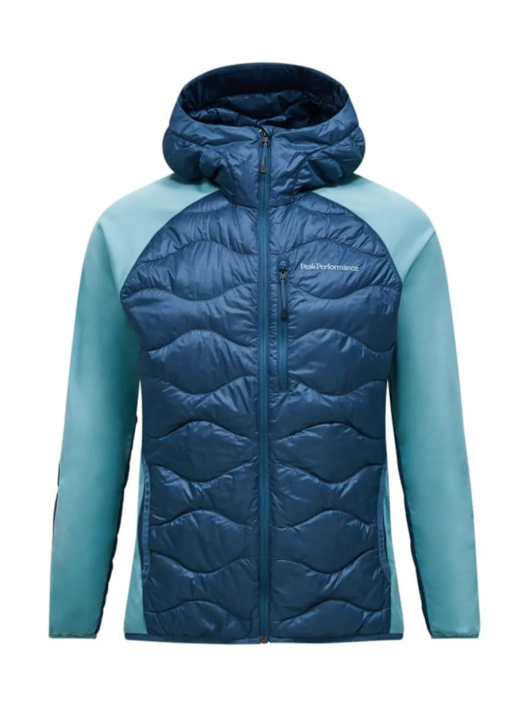 Peak Performance M Helium Down Hybrid Hood Mountain Lake/Deluded Vision