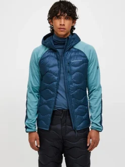Peak Performance M Helium Down Hybrid Hood Mountain Lake/Deluded Vision