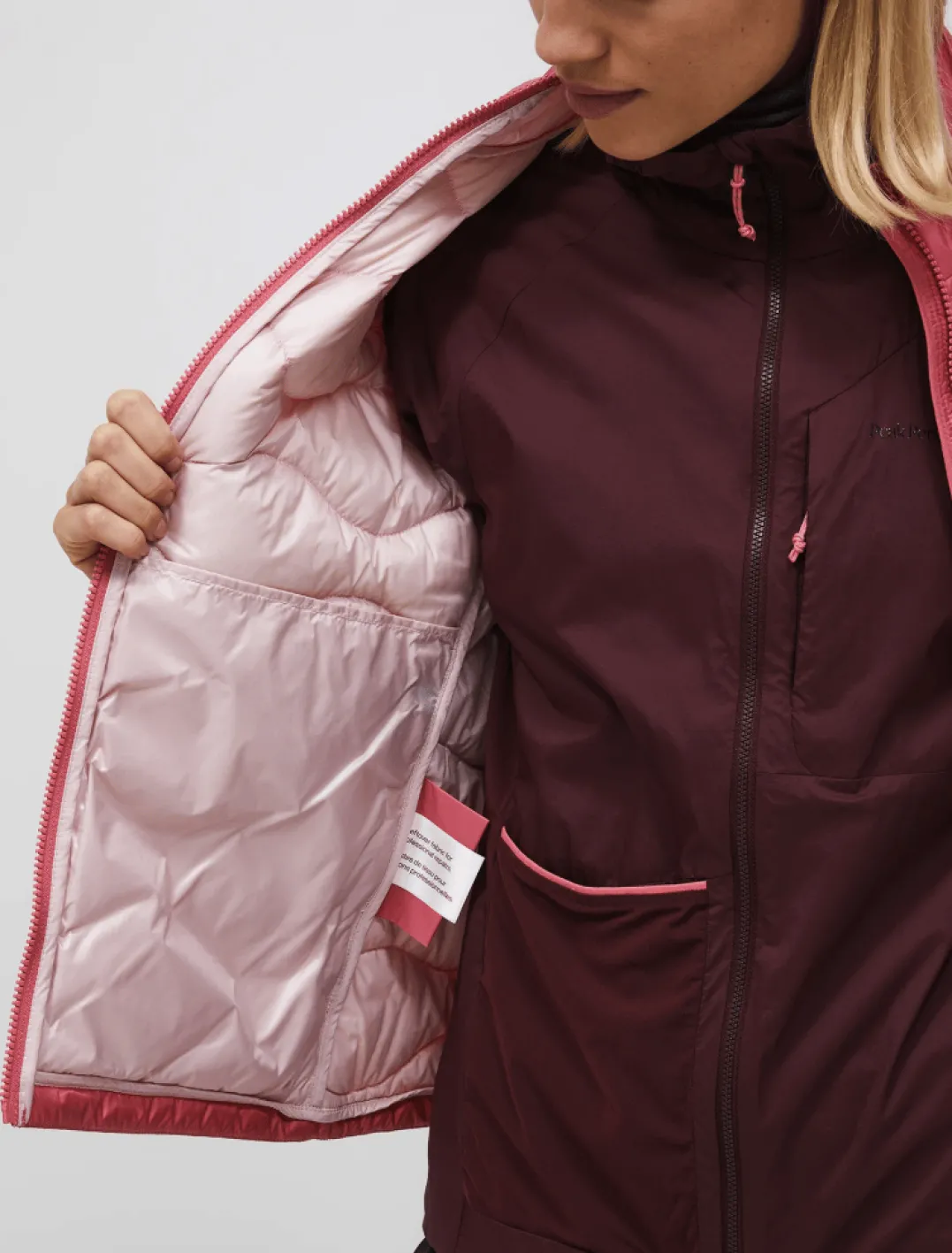 Peak Performance W Helium Utility Down Vest Mountain Blush/porto/