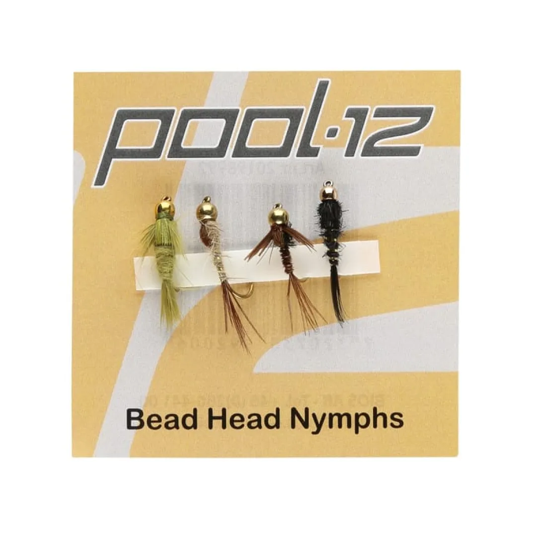 Pool 12 Bead Head Nymphs 4-Pack