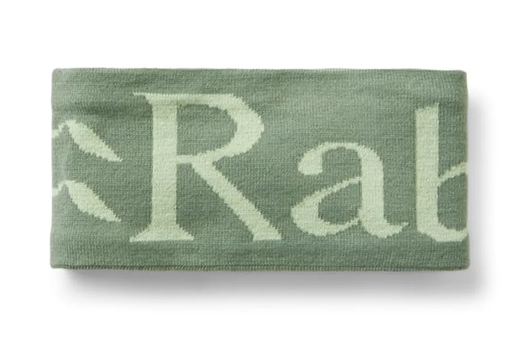 Rab Rab Knitted Logo Headband Dark Fig Green/fig Green