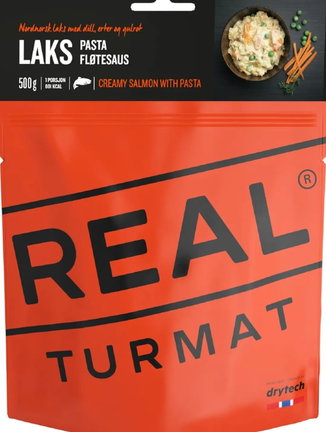 Real Turmat Laks Med Pasta Og Fløtesaus 500g