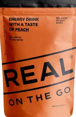 Real Turmat OTG Energy Drink Fersken 30 gram