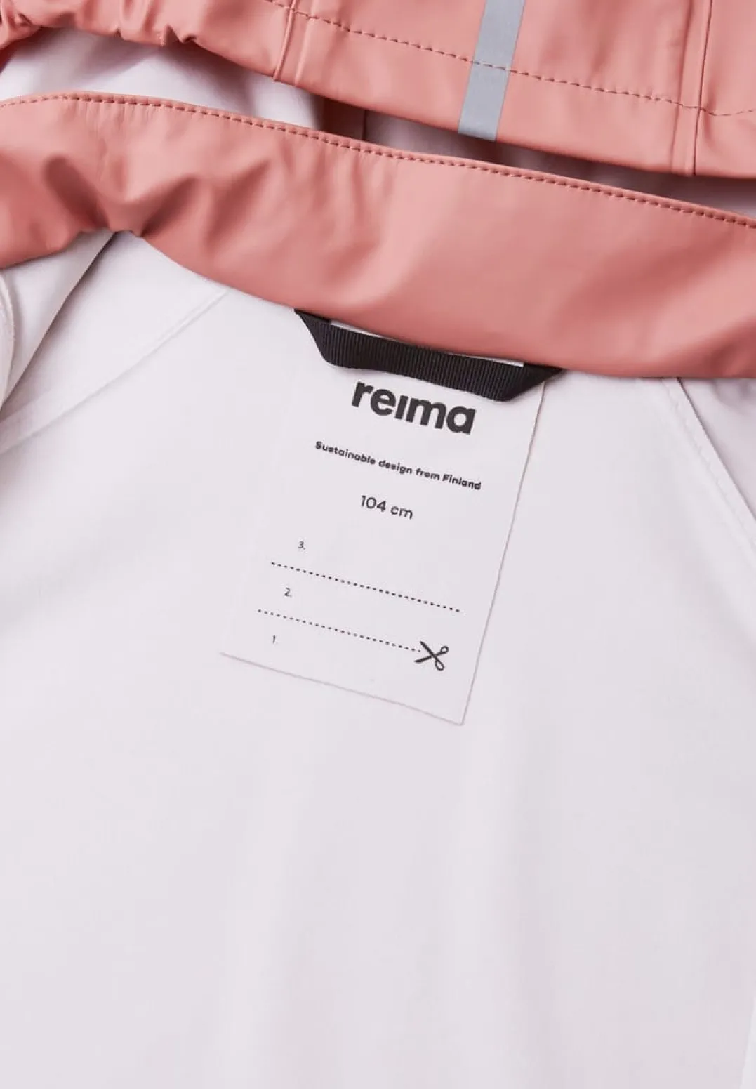 Reima Kids' Shell Raincoat Lampi Rose Blush