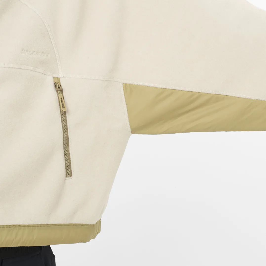 Salomon Chroma Fleece Crop W Whisper White/Gray Green