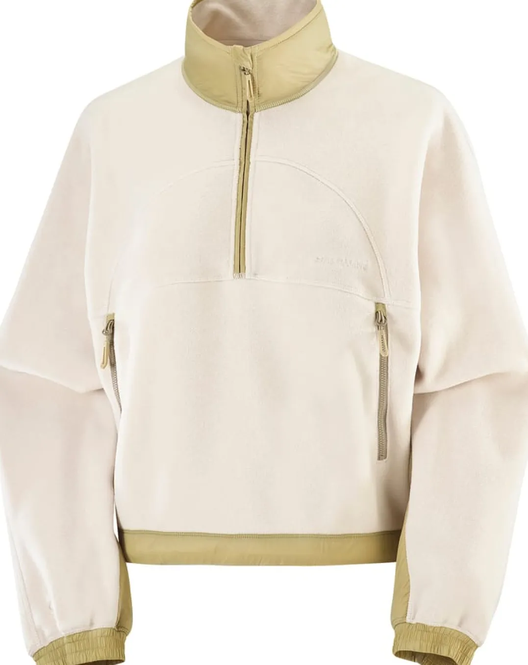 Salomon Chroma Fleece Crop W Whisper White/Gray Green