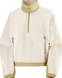 Salomon Chroma Fleece Crop W Whisper White/Gray Green