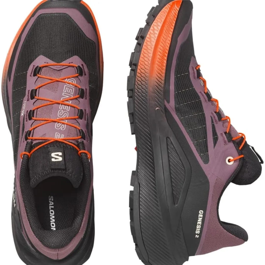 Salomon Genesis 2 W Huckleberry / Black / Red Orange