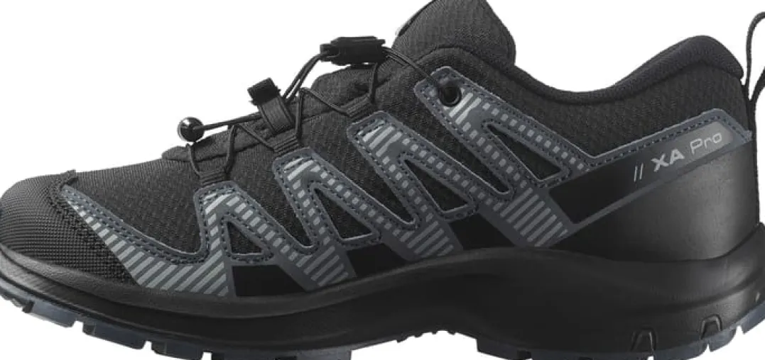 Salomon Kids' XA Pro V8 Waterproof Black/turbulence/quarry