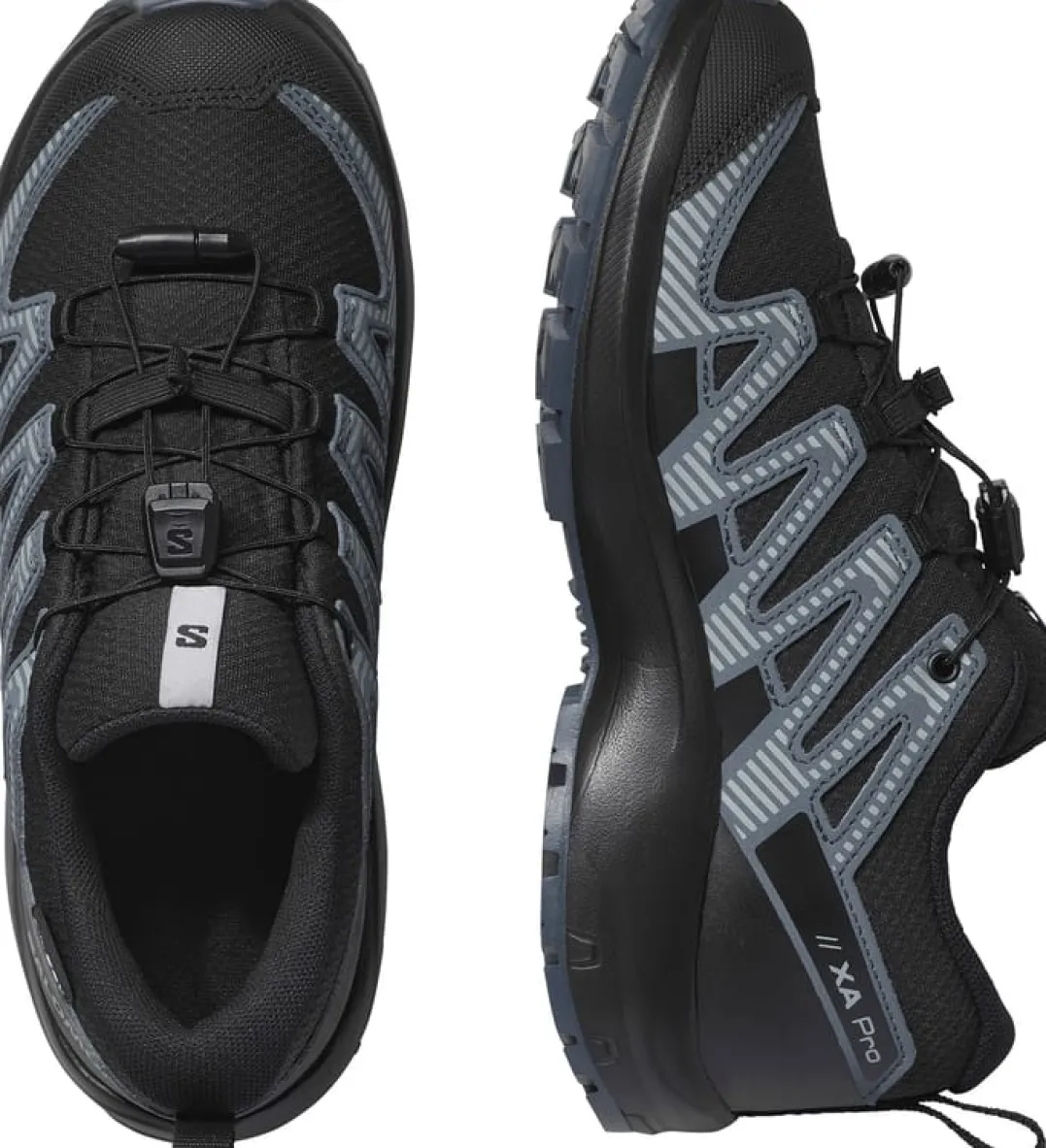 Salomon Kids' XA Pro V8 Waterproof Black/turbulence/quarry