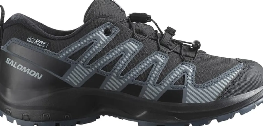 Salomon Kids' XA Pro V8 Waterproof Black/turbulence/quarry
