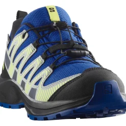 Salomon Kids' XA Pro V8 Waterproof Nautical Blue/black/sharp Green