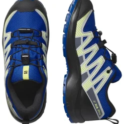Salomon Kids' XA Pro V8 Waterproof Nautical Blue/black/sharp Green