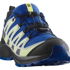 Salomon Kids' XA Pro V8 Waterproof Nautical Blue/black/sharp Green