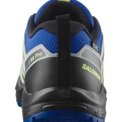 Salomon Kids' XA Pro V8 Waterproof Nautical Blue/black/sharp Green