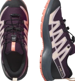 Salomon Kids' XA Pro V8 Waterproof Plum Kitten / Turbulence / Fusion Coral