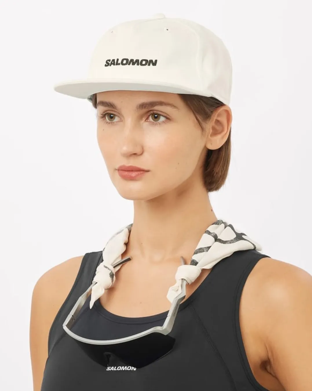 Salomon Logo Flat Cap Whisper White/