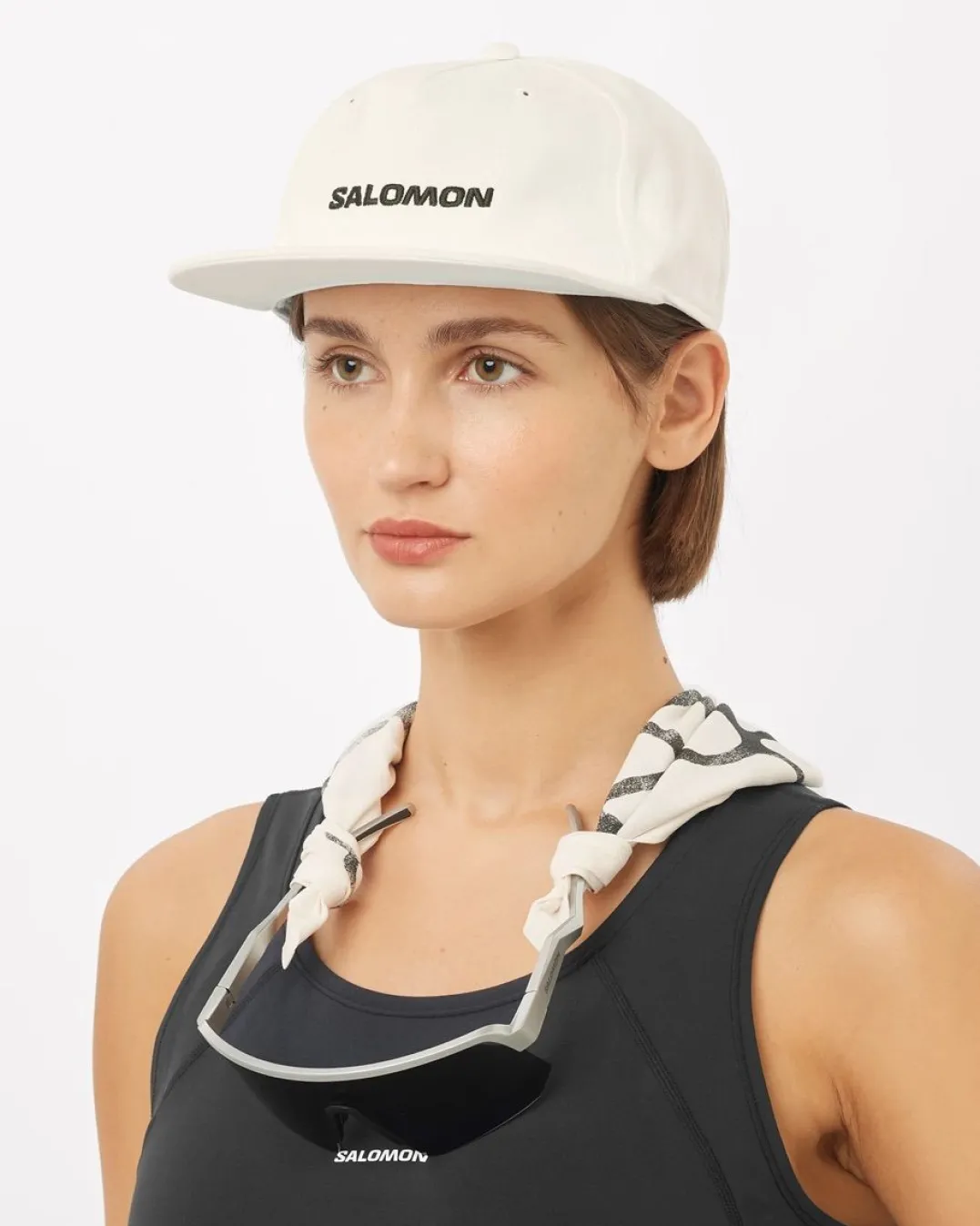 Salomon Logo Flat Cap Whisper White/