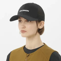 Salomon Logo Trucker Cap Deep Black