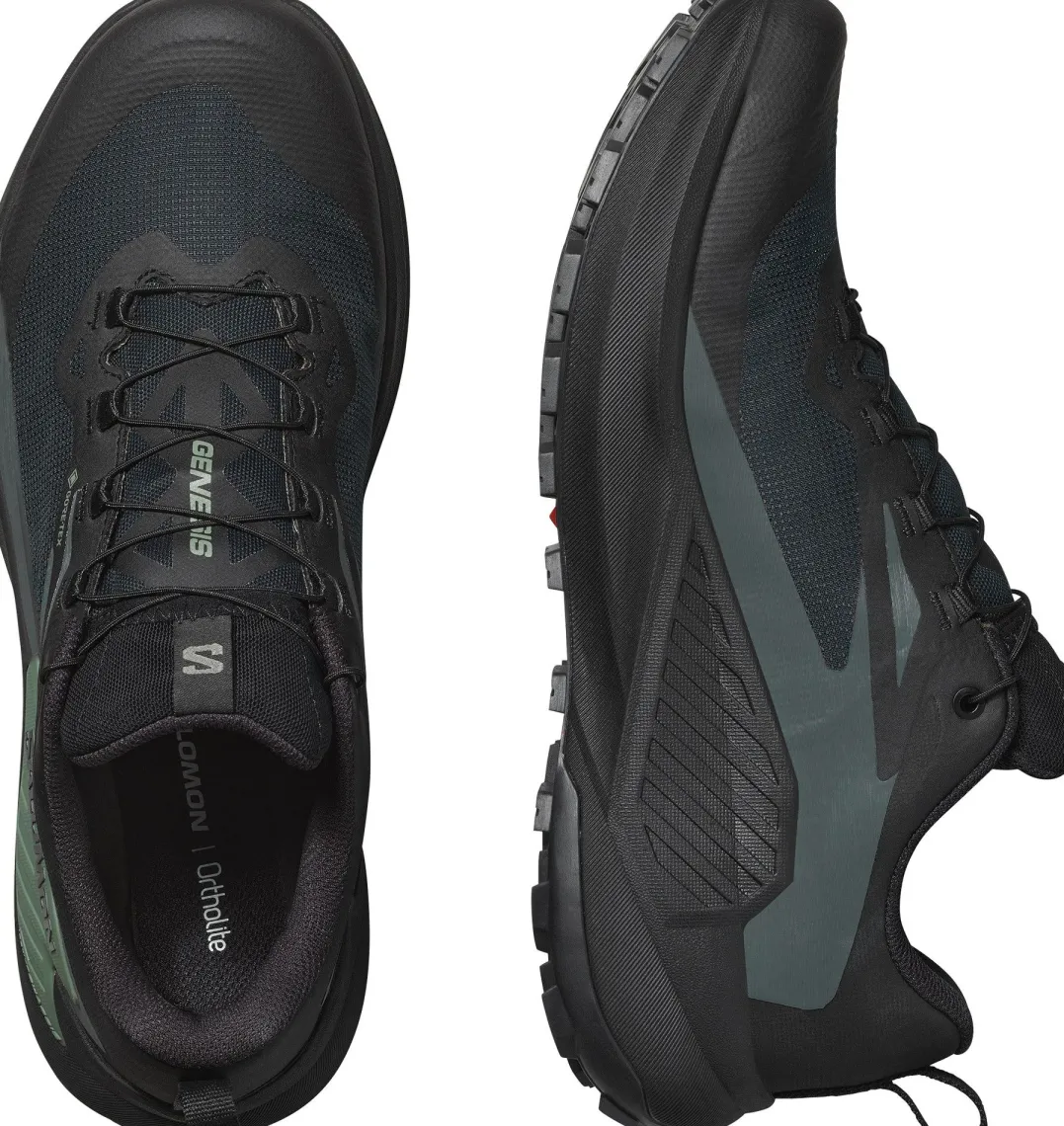 Salomon Men's Genesis GORE-TEX Black/Agave Green/Urban Chic