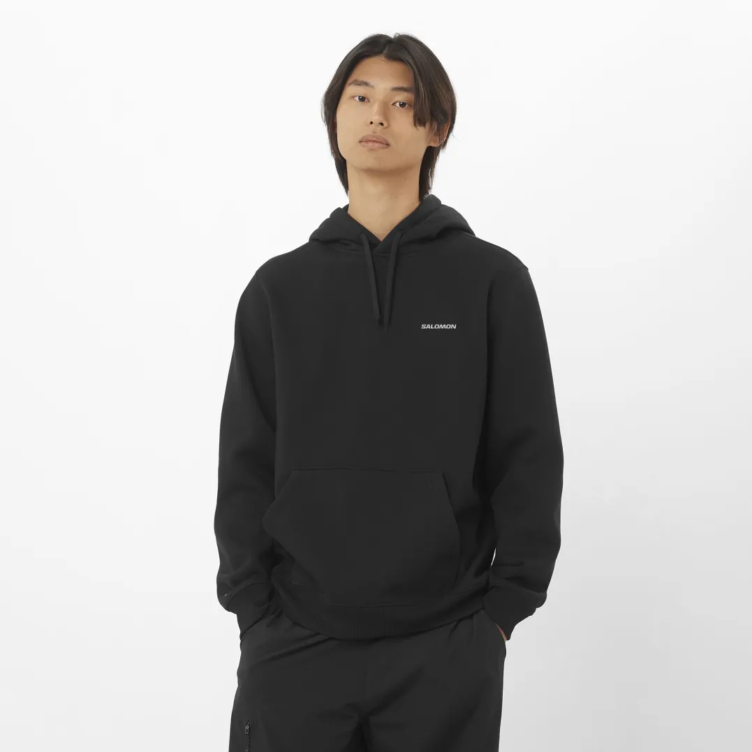 Salomon Men's Salomon Logo Hoodie Deep Black
