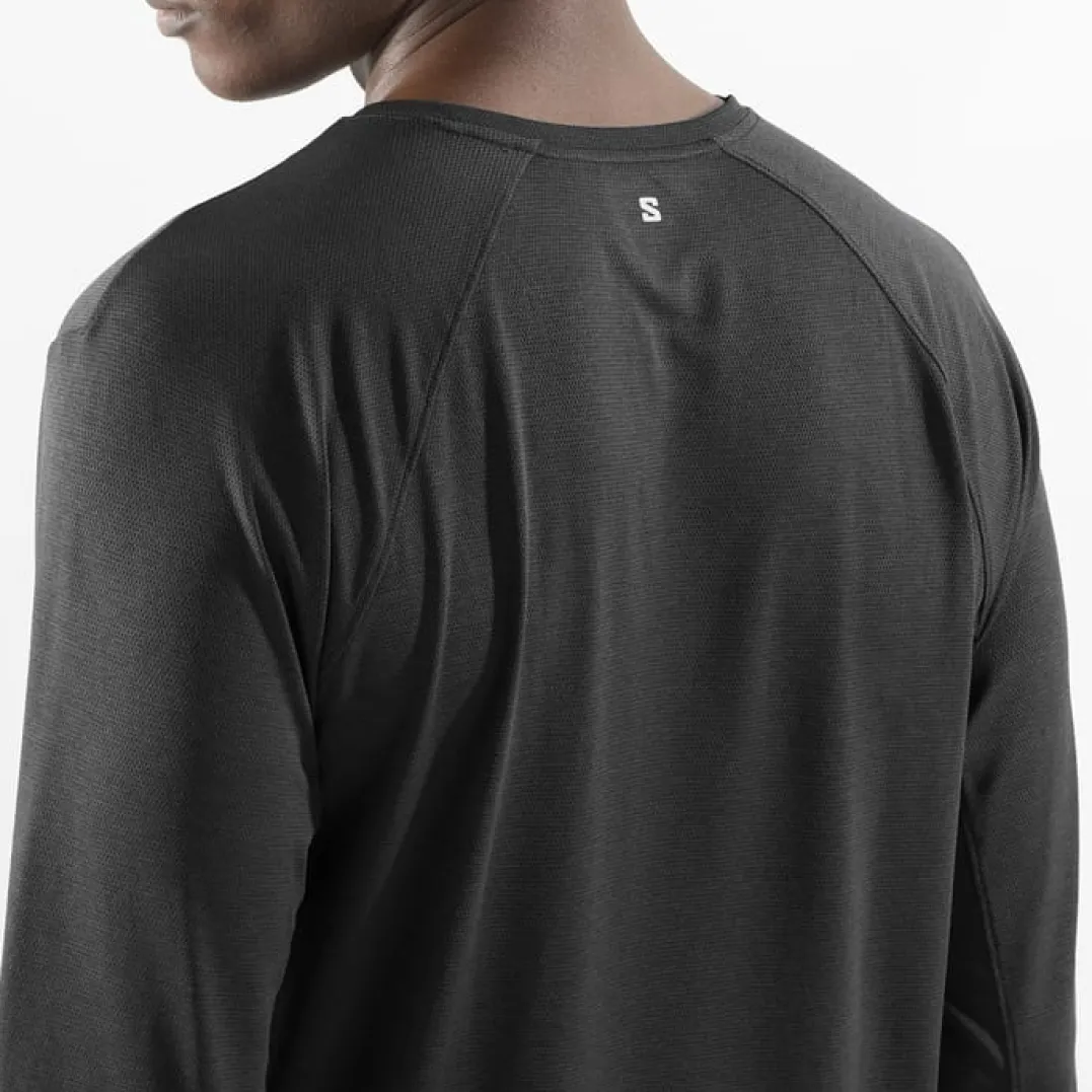 Salomon Men's Shkout Core Long Sleeve Tee Deep Black