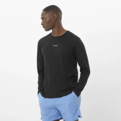 Salomon Men's Shkout Core Long Sleeve Tee Deep Black