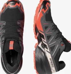 Salomon Men's Speedcross 6 GORE-TEX Black / Fiery Red / Almond Milk