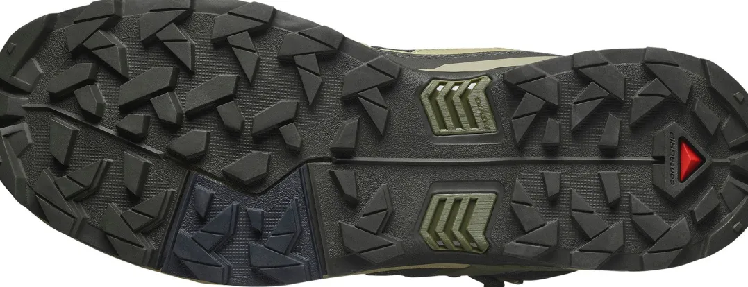 Salomon Men's X Ultra 5 Mid GORE-TEX Peat/gray Green/blue Nights