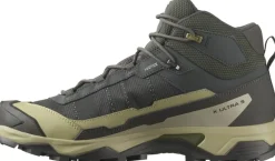 Salomon Men's X Ultra 5 Mid GORE-TEX Peat/gray Green/blue Nights