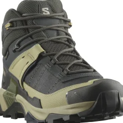Salomon Men's X Ultra 5 Mid GORE-TEX Peat/gray Green/blue Nights
