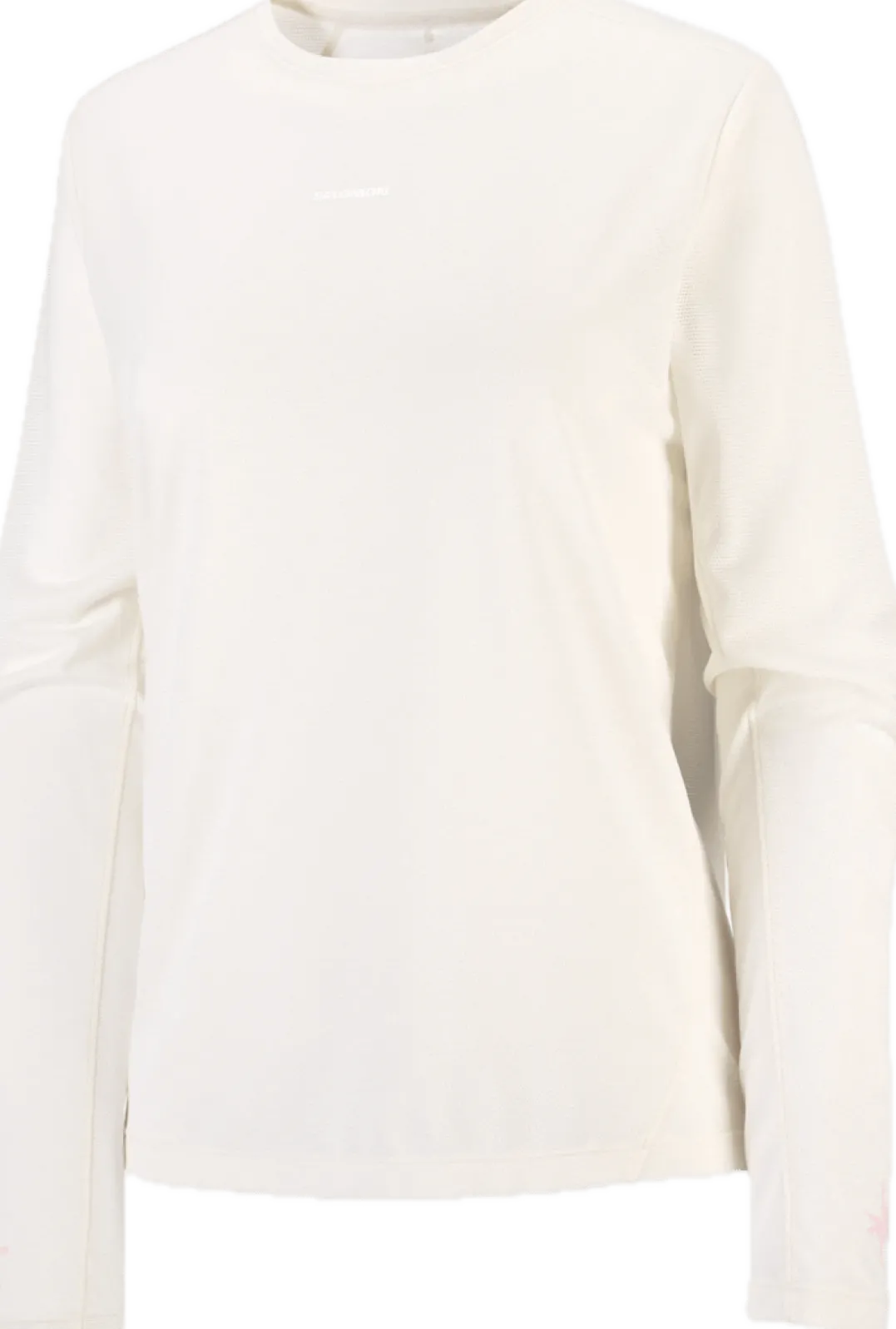 Salomon Shakeout Core Graphic Ls Tee W Whisper White/pink Frosting/icy Pin