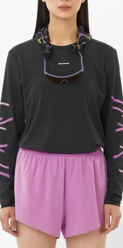 Salomon Shakeout Core Graphic Ls Tee W Deep Black