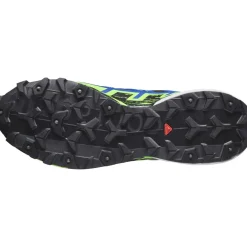 Salomon Unisex Spikecross 6 GORE-TEX Black/Surf The Web/Green Gecko