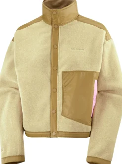 Salomon Women's Chroma Fleece Cardigan Gray Green
