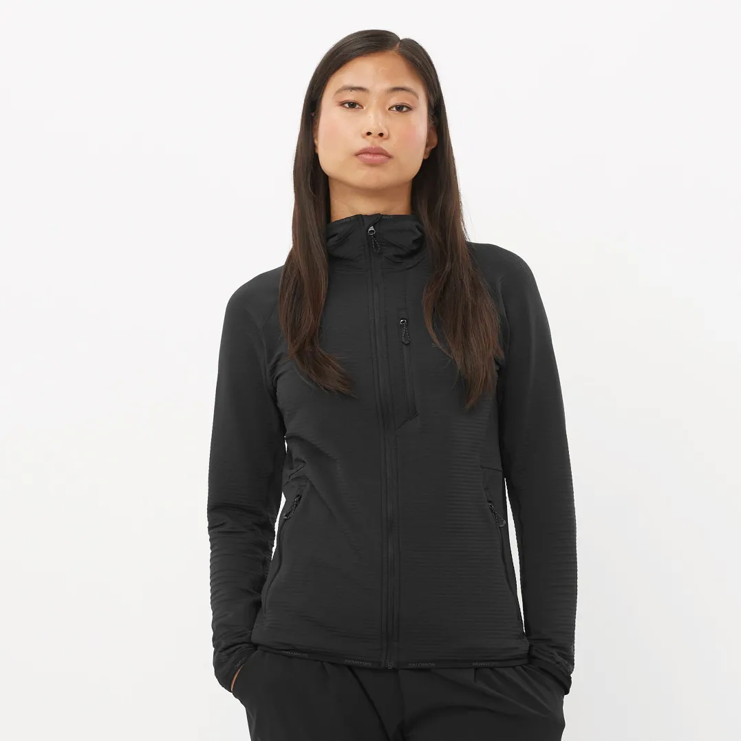 Salomon Women's Essential Lightwarm Hoodie Deep Black