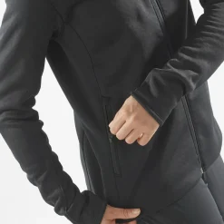 Salomon Women's Outline Warm Midfleece Hoody Deep Black