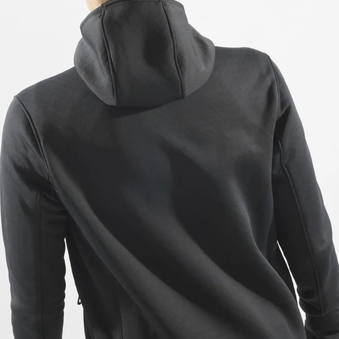 Salomon Women's Outline Warm Midfleece Hoody Deep Black