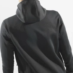 Salomon Women's Outline Warm Midfleece Hoody Deep Black