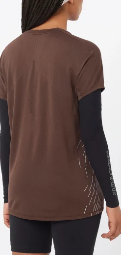 Salomon Women's Sense Aero Graphic Tee Coffee Bean / Cosmic Sky