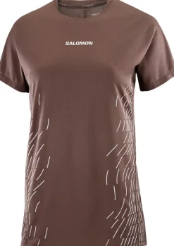 Salomon Women's Sense Aero Graphic Tee Coffee Bean / Cosmic Sky